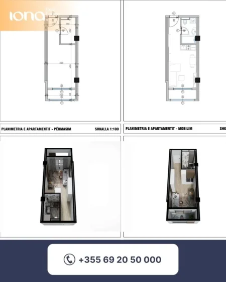 Golem ,Kompleksi “Vela Verde”,shitet apartament 1+1 , 1300 €/m², 48 m²