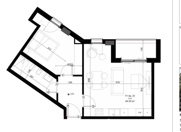 Tirane, shitet apartament 1+1 Kati 2, 72 m² 120.900 € (Mjull bathore)