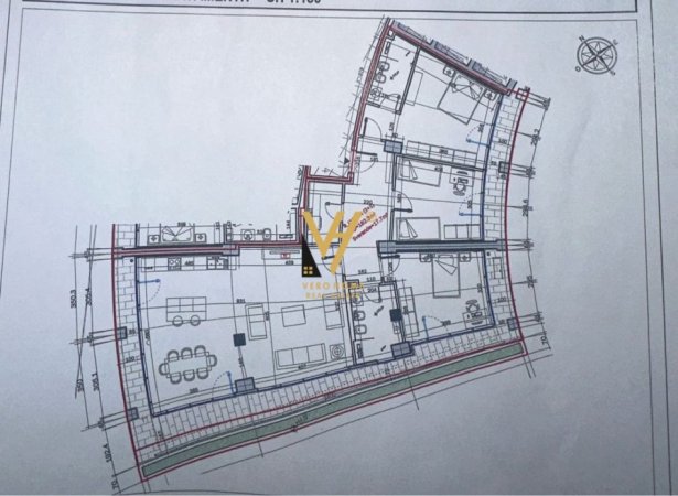 Tirane, shitet apartament 3+1+Ballkon Kati 12, 231 m² 700.000 € (LAKE VIEW, RRUGA E KOSOVAREVE)