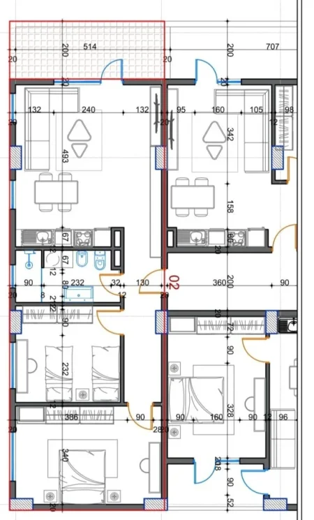 Tirane, shes apartament 2+1 Kati 5, 94 m² 86.000 € (Kamez)