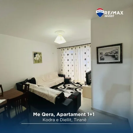 Tirane, jepet me qera apartament 1+1 Kati 4, 450 € (Kodra e Diellit)