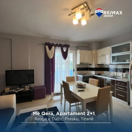 Tirane, jepet me qera apartament 2+1+Ballkon Kati 5, 90 m² 350 € (prane hotel gaxherrit)