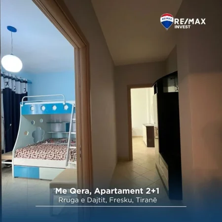 Tirane, jepet me qera apartament 2+1 Kati 5, (Rruga e Dajtit)