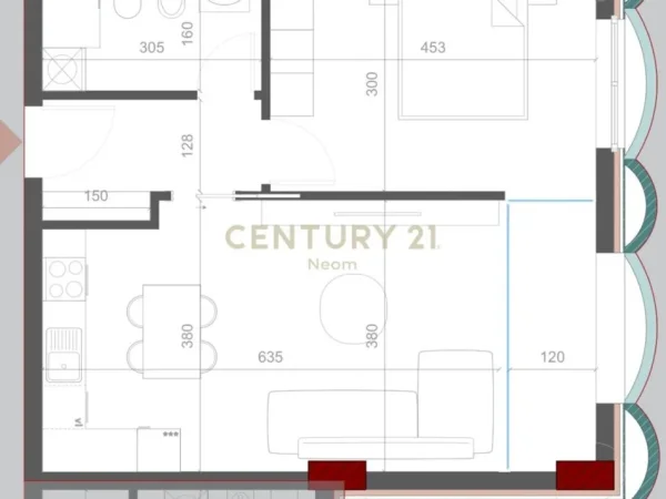 Tirane, shitet apartament 2+1+Aneks+Ballkon Kati 12, 82 m² 212.000 € (Neom126518)