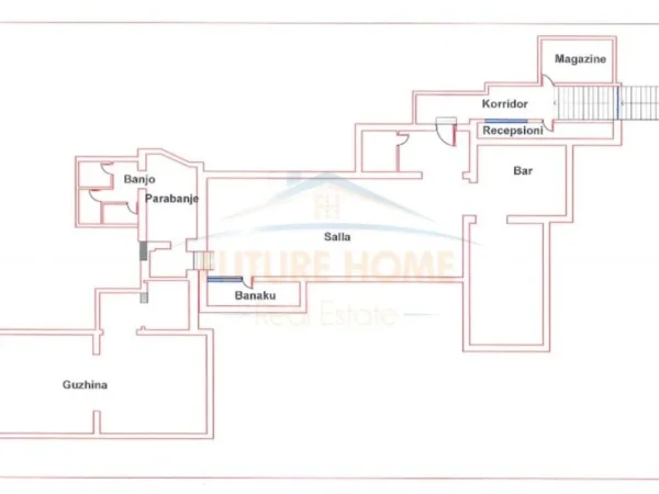 Tirane, jepet me qera ambjent biznesi Kati -1, 413 m² 2.900 € (Bulevardi i Ri)