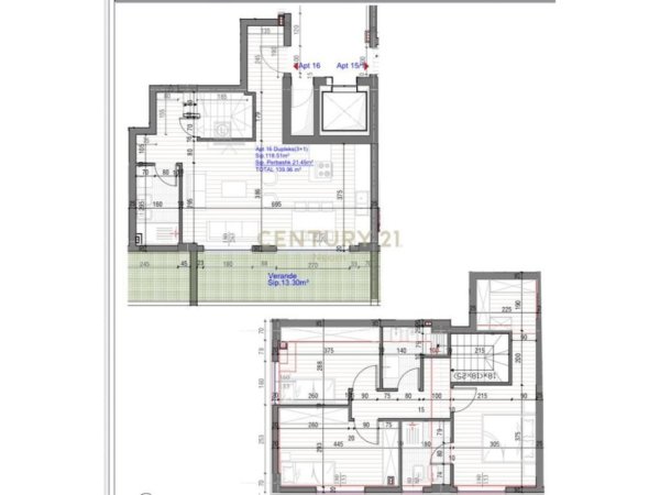 Tirane, shitet apartament duplex Dublex Kati 4, 140 m² 360.000 € (Neom126596)