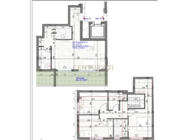 Tirane, shitet apartament duplex Dublex Kati 4, 140 m² 360.000 € (Neom126596)