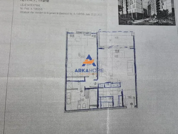 Tirane, shitet apartament 1+1+Ballkon Kati 5, 91 m² 173.128 € (RRUGA E KAVAJES)