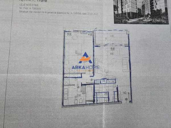 Tirane, shitet apartament 1+1+Ballkon Kati 5, 91 m² 173.128 € (RRUGA E KAVAJES)