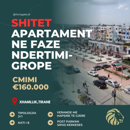 Tirane, shes apartament 2+1+Ballkon Kati 8, 101 m² 160.000 € (rruga arkitekt sinani)