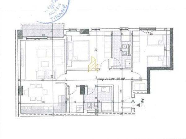 Tirane, shitet apartament 2+1 Kati 4, 105 m²  110,429 € (Ringside Residence, Paskuqan Tirana, Albania)