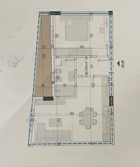 Tirane, shes apartament 1+1+Ballkon Kati 1, 72 m² 62.000 € (Institut)
