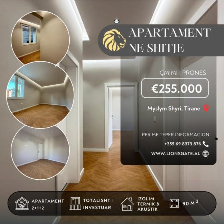 Tirane, shes apartament 2+1 Kati 4, 90 m² 255.000 € Myslym Shyri
