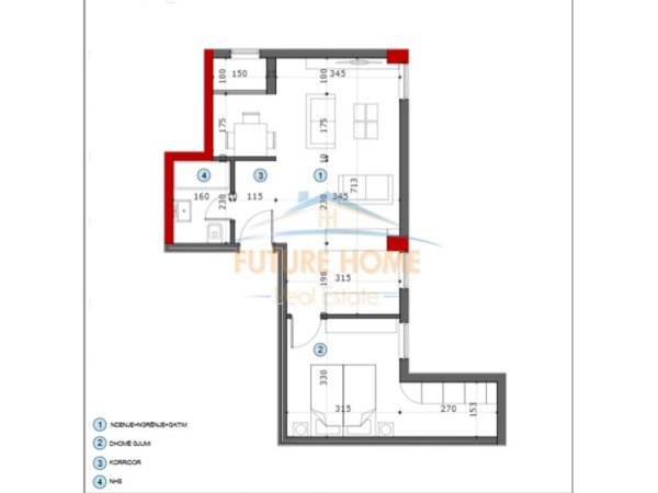 Tirane, shitet apartament 1+1+Ballkon Kati 3, 71 m² 95.500 € (ALI DEMI)