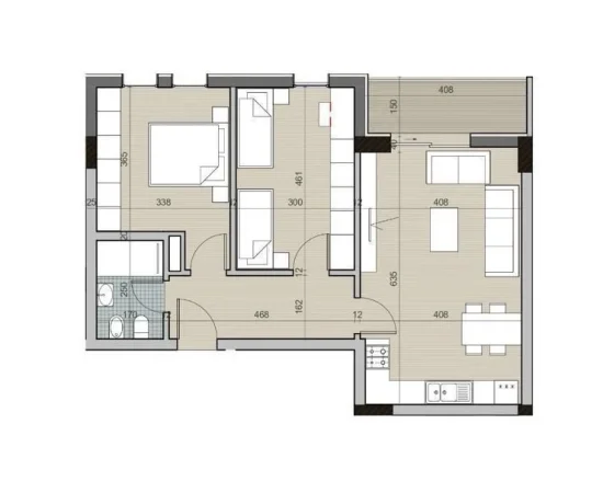Tirane, shitet apartament 2+1 Kati 8, 100 m² 95.700 € (Univers City Okazion 960€/m2 Faze Pllake)