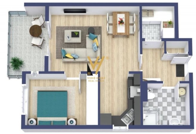 Tirane, jepet me qera apartament 1+1 Kati 2, 60 m² 400 € (LIQENI I THATE)