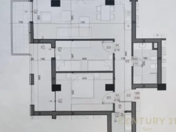 Tirane, shes apartament 2+1+Aneks+Ballkon Kati 7, 111 m² 188.200 € 