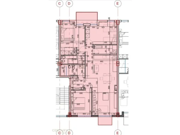 Tirane, shes apartament 3+1+Aneks+Ballkon Kati 1, 125 m² 430.000 € (Secret Garden rezidenc Tirana Albania)