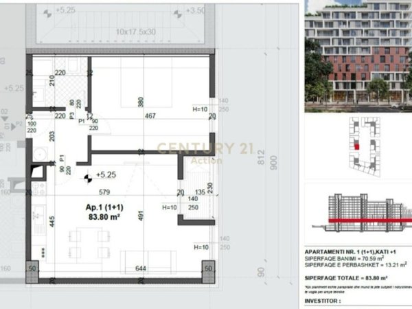 Tirane, shes apartament 1+1+Aneks+Ballkon Kati 1, 84 m² 123.000 € (Meis Garden Residence)