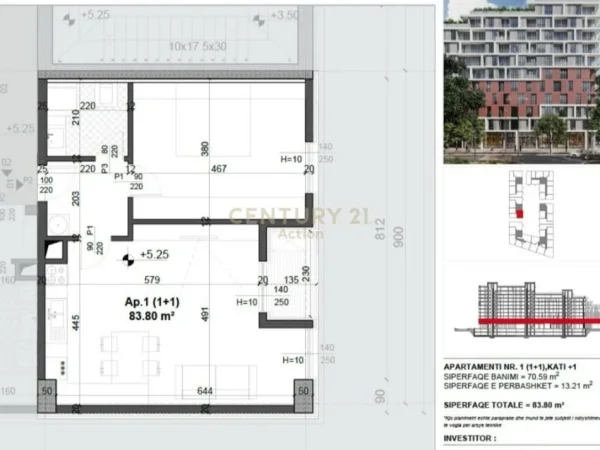 Tirane, shes apartament 1+1+Aneks+Ballkon Kati 1, 84 m² 123.000 € (Meis Garden Residence)