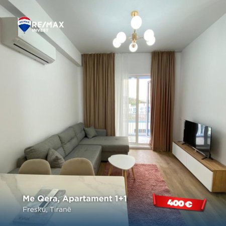 Tirane, jepet me qera apartament 1+1 Kati 3, 50 m² 400 € (Rezidenca oxa)