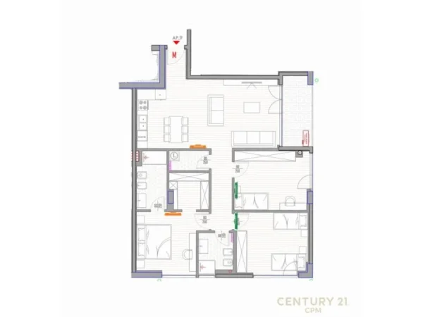 Tirane, shes apartament 3+1+Aneks+Ballkon Kati 1, 140 m² 495.000 € (Forest residence)