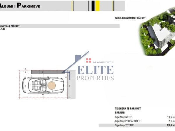 Tirane, shitet garazh | post parkimi Kati -2, 20 m² (Urban Gate Astir)