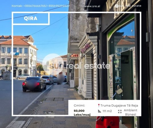 Shkoder, jepet me qera ambjent biznesi Kati 0, 111 m² (TRUMA DUGAJEVE TE REJA)
