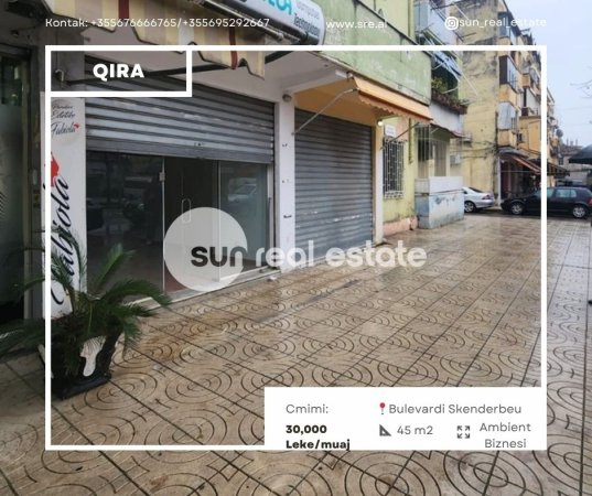Shkoder, jepet me qera ambjent biznesi Kati 0, 45 m² (BULEVARDI SKENDERBEU)