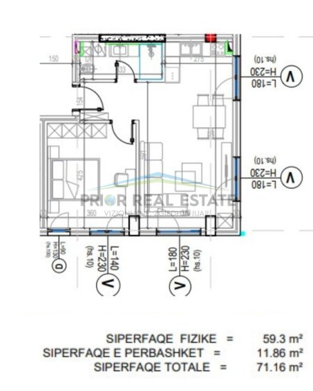 Tirane, shitet apartament 1+1 Kati 6, 72 m² 125.000 € (Kodra e Diellit)