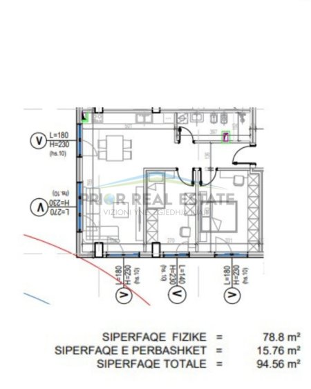 Tirane, shitet apartament 2+1 Kati 6, 95 m² 165.000 € (Kodra e Diellit)