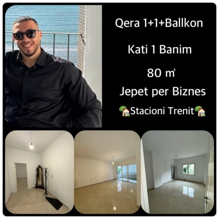 Durres, jepet me qera apartament 1+1+Ballkon Kati 1, 500 € (STACIONI TRENIT)