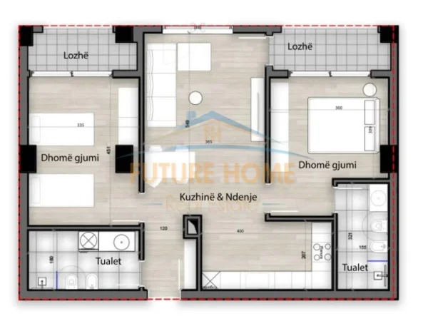 Tirane, shitet apartament 2+1+Ballkon Kati 4, 114 m² 183.000 € 