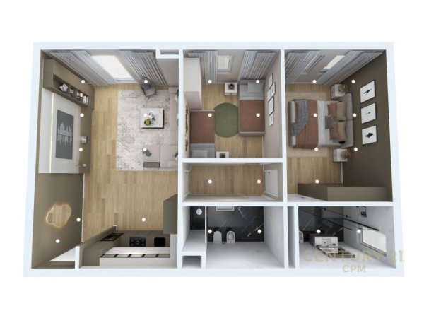 Tirane, shes apartament 2+1 Kati 9, 92 m² 185.300 € (Astir)