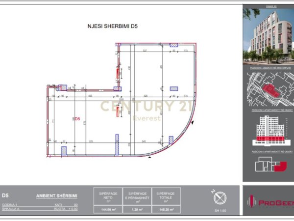 Tirane, shitet ambjent biznesi Kati 0, 145 m² 750.000 € (Komuna e Parisit)