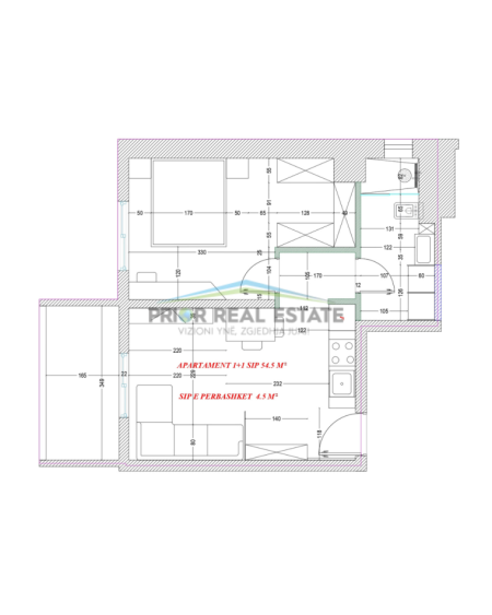 Tirane, shitet apartament 1+1 Kati 1, 59 m² 170.000 € (Komuna e Parisit)