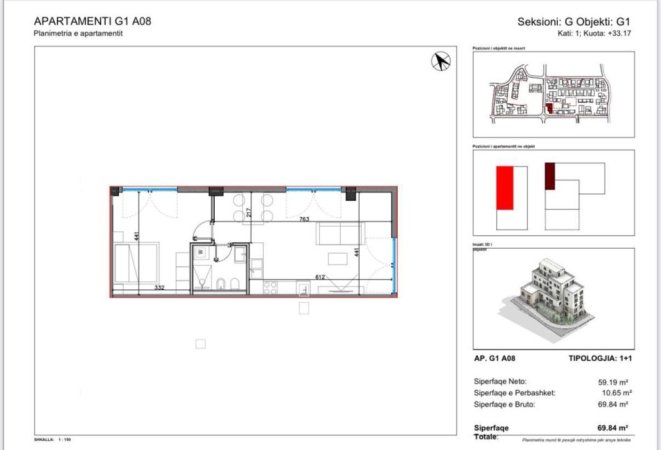 Vlore, shitet apartament 1+1 Kati 1, 70 m² 195.500 € (Dhermi)