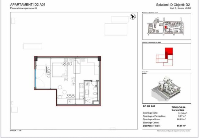 Vlore, shitet garsonier Kati 0, 61 m² 170.000 € (Dhermi)