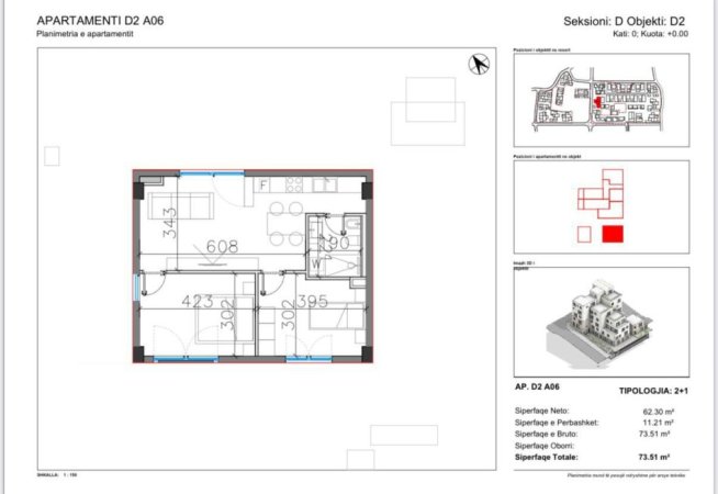 Vlore, shitet apartament 2+1 Kati 0, 74 m² 205.800 € (DHERMI)