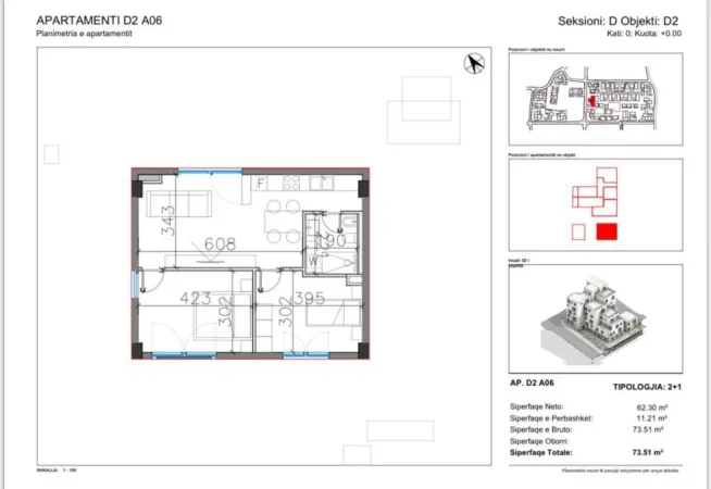 Vlore, shitet apartament 2+1 Kati 0, 74 m² 205.800 € (DHERMI)