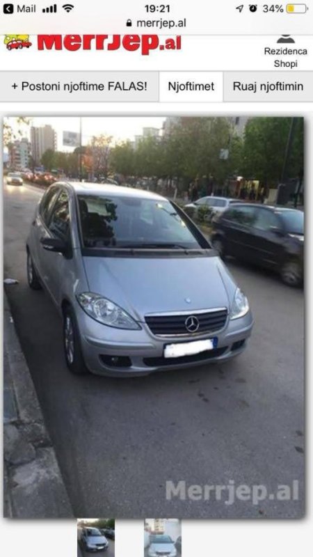 Elbasan, shes makine Mercedes Benz Nafte, gri metalizato manuale Kondicioner 200 km 2.499 €