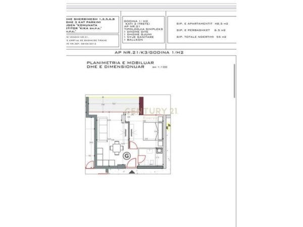 Tirane, jepet me qera zyre Kati 4, 50 m² 600 € (Kika 2)