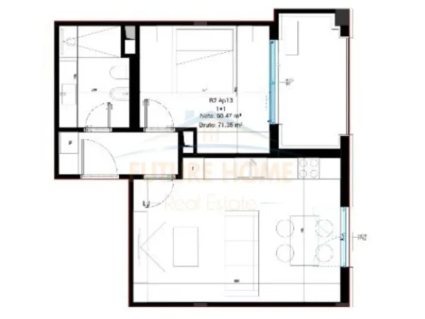 Tirane, shitet apartament 1+1 Kati 1, 72 m² 199.780 € (Santorini Residence)