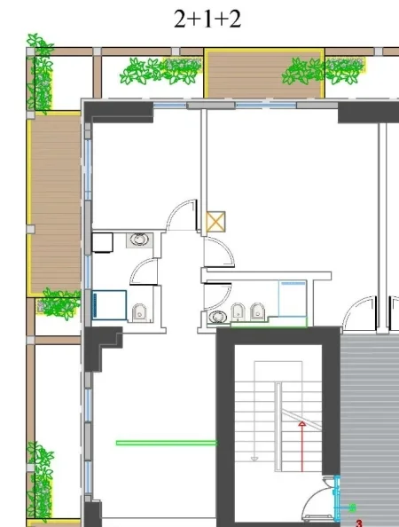 Tirane, jepet me qera zyre Kati 4, 124 m² 850 € (Rruga e Kavajes, Tirana Garden Building)