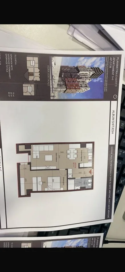 Tirane, shitet apartament 1+1 Kati 7,