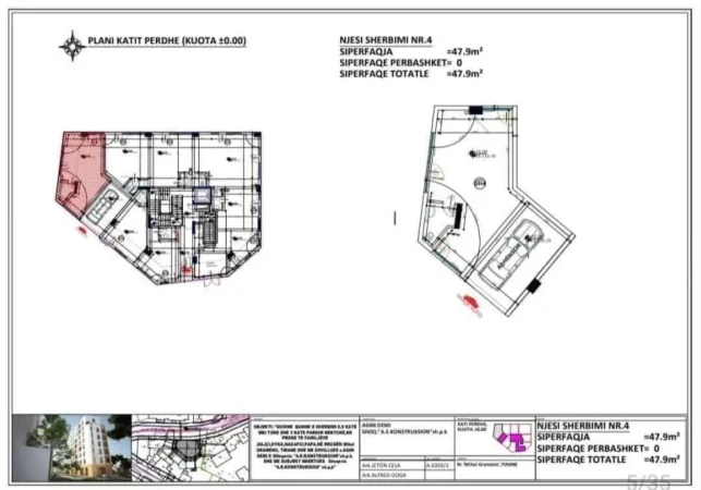 Tirane, Liste me oferta dyqan Kati 0, 48 m² 