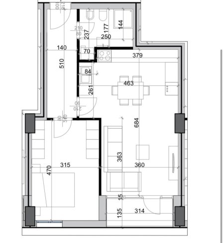 Tirane, shitet apartament 1+1+Ballkon Kati 1, 76 m² 215.000 € (Komuna e Parisit)