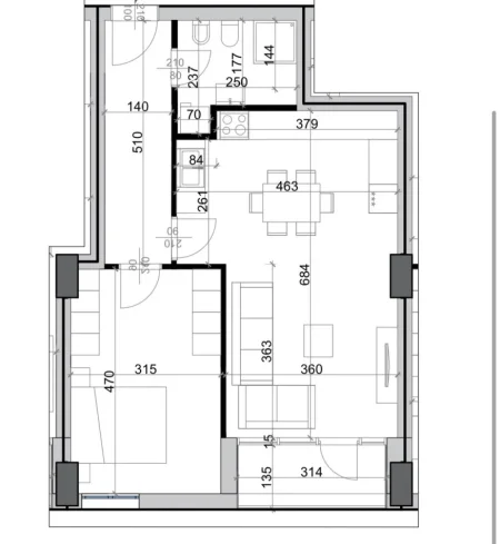 Tirane, shitet apartament 1+1+Ballkon Kati 1, 76 m² 215.000 € (Komuna e Parisit)
