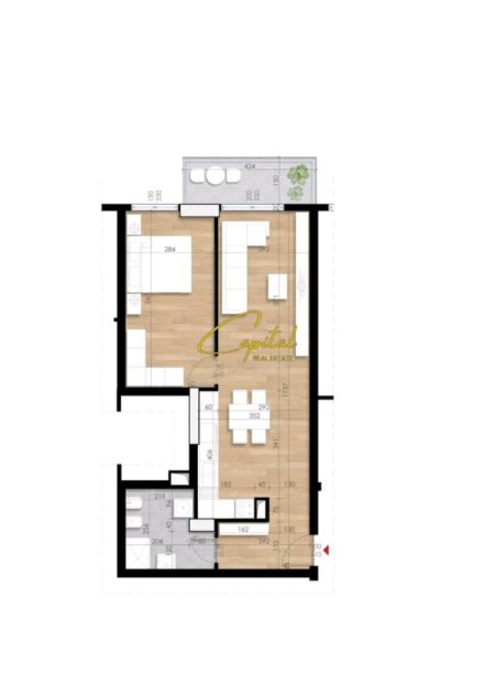 Tirane, shitet apartament 1+1 Kati 9, 80 m² 128.000 € (ISH FUSHA AVIACIONIT)