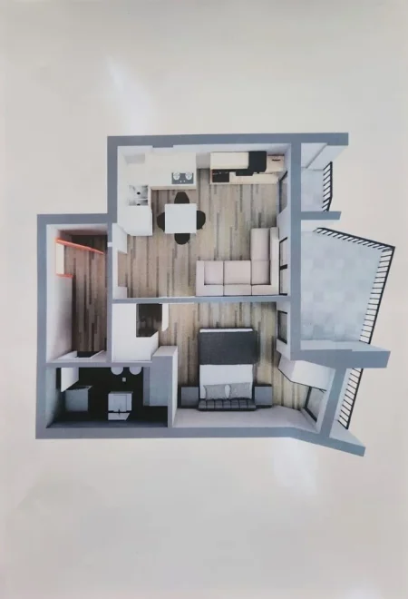 Tirane, shitet apartament 1+1 Kati 2, 63 m² (Selvia)